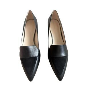 Cole Haan Marlee II Black Leather Skimmer Flats Size 11